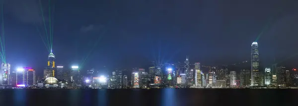 China Hong Kong Panoramic View Central Night — Stock Photo, Image