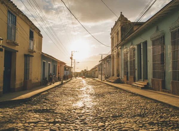 Cuba Trinidad People Standing Street — Stock Photo, Image