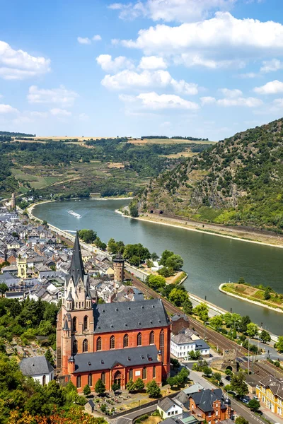 Germania Renania Palatinato Valle Del Medio Reno Oberwesel Chiesa Nostra — Foto Stock