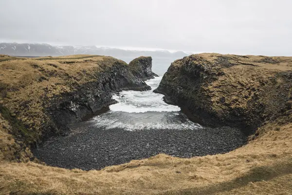 Islandia Costa Rocosa Durante Día —  Fotos de Stock