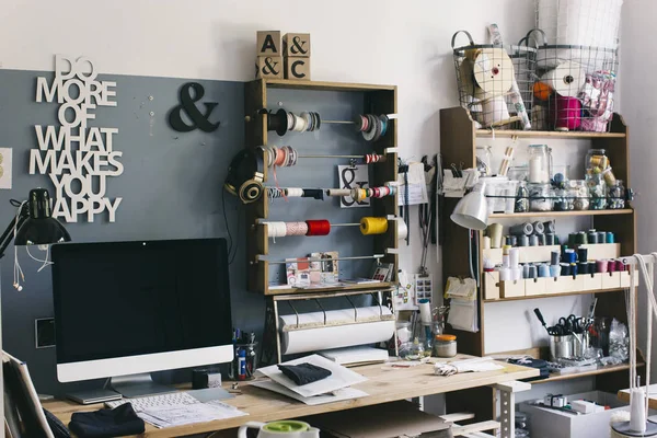 Interior Tailor Shop Dressmaking Studio — Stock Photo, Image