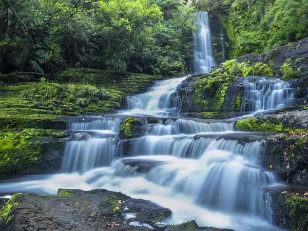 Nueva Zelanda Isla Sur Mclean Falls Catlins Forest Park — Foto de Stock