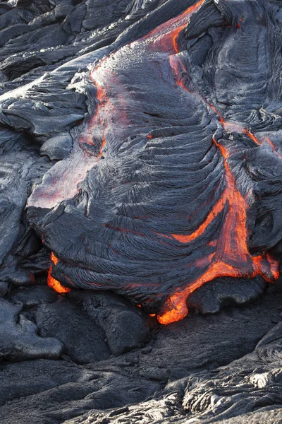 Eua Havaí Ilha Grande Parque Nacional Dos Vulcões Lava Que — Fotografia de Stock