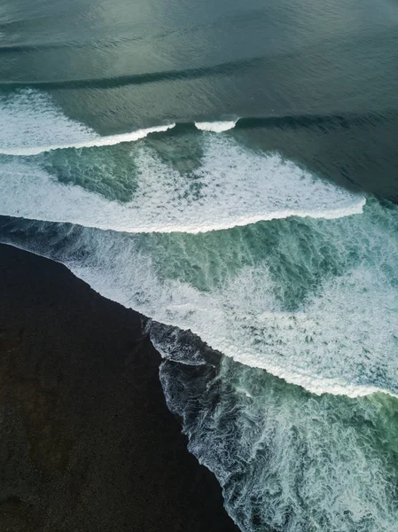 Indonesia Bali Aerial View Uluwatu Beach Breaking Waves — Stock Photo, Image