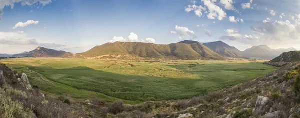 Grecia Peloponneso Corinzia Stymfalia Veduta Panoramica Dell Antico Altopiano Lago — Foto Stock