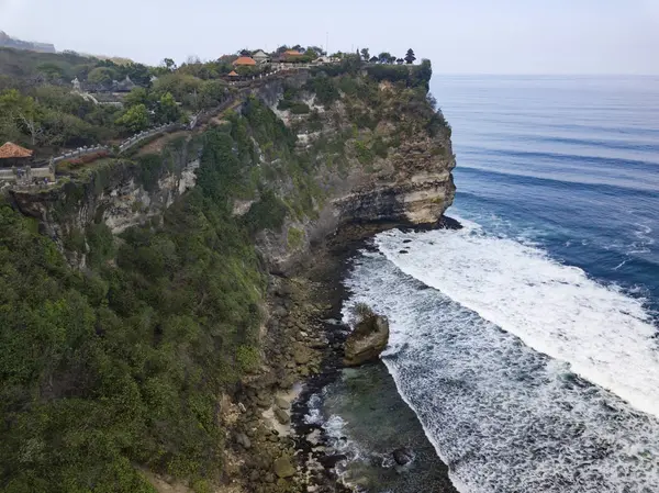 Indonésie Bali Letecký Pohled Chrám Uluwatu — Stock fotografie