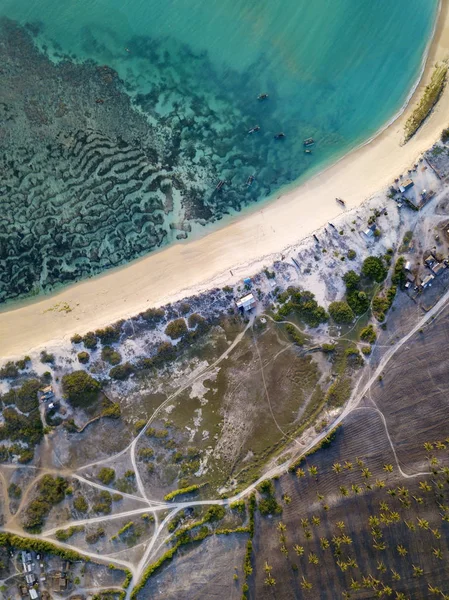 Indonesien Lombok Luftaufnahme Vom Strand — Stockfoto