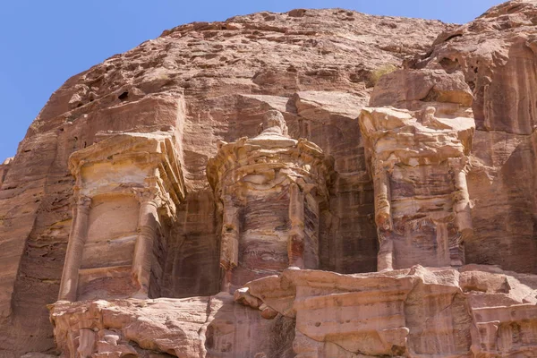 Giordania Wadi Musa Petra Tombe Reali Tomba Corinzia — Foto Stock
