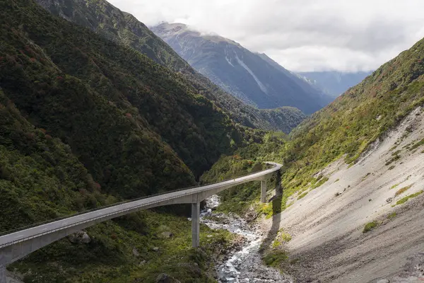 Nueva Zelanda Isla Sur Alpes Del Sur Puente Arthur Pass —  Fotos de Stock