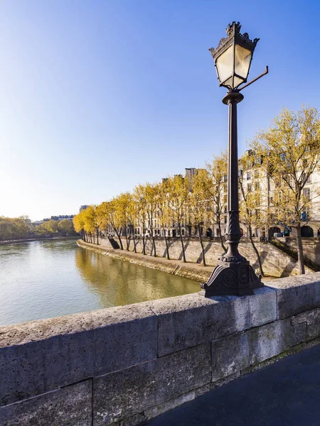 Fransa Paris Pont Marie Sokak Işığı — Stok fotoğraf