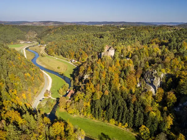 Germany Bavaria Franconian Switzerland Ahorntal Rabenstein Castle Autumn — Stock Photo, Image