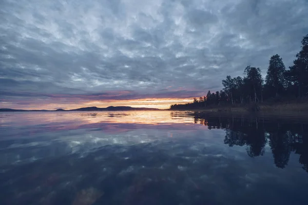 Finland Sodankylae Lake Sunset — Stock Photo, Image