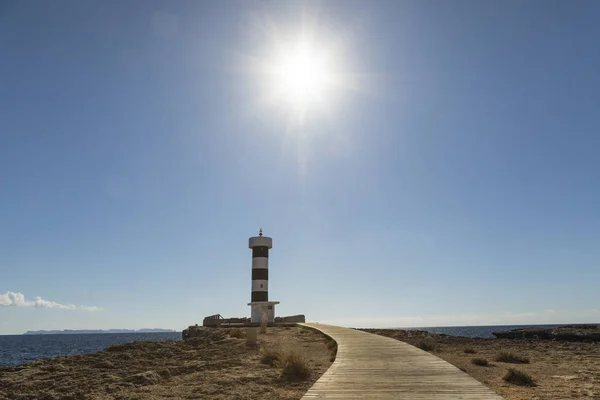 Espanha Baleares Ses Salines Colonia Sant Jordi Casa Iluminada Colonia — Fotografia de Stock