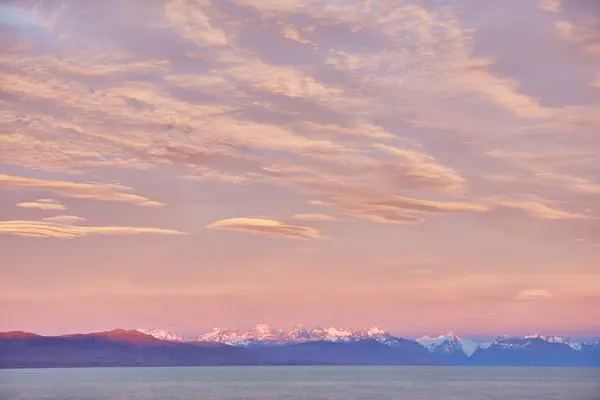 Argentina Patagonia Chalten Panorama Fitz Roy Och Cerro Torre Kvällsljus — Stockfoto