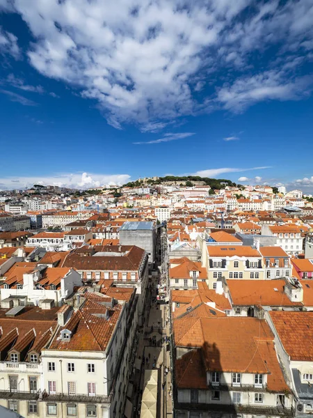 Portugal Lisboa Baixa Cityscape Castelo Sao Jorge — стокове фото
