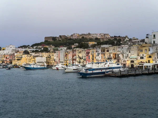 Talya Campania Napoli Napoli Körfezi Procida Adası Marina Sancio Cattolico — Stok fotoğraf