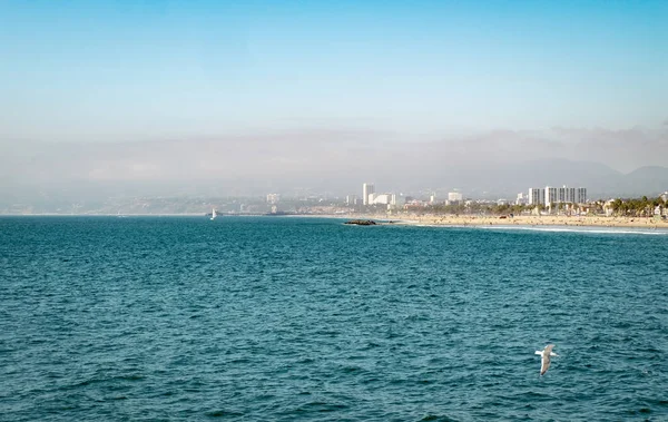 Arka Planda Malibu Ile Abd Kaliforniya Los Angeles Venedik Plaj — Stok fotoğraf