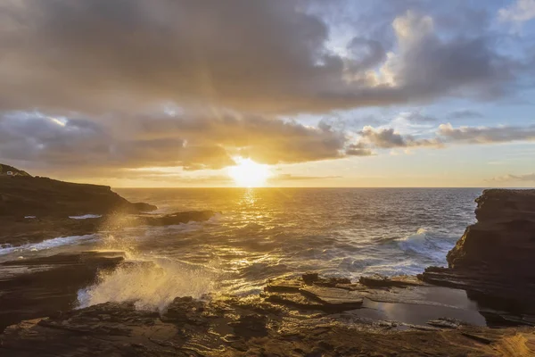 Сша Гавайи Оаху Ланай Тихий Океан Рассвете — стоковое фото