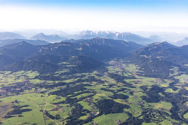 Almanya Bavyera Chiemgau Alplerin Havadan Görünümü — Stok fotoğraf