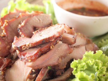 Kavrulmuş domuz yakın çekim