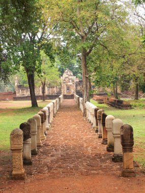 Tarihsel parkta taş yolu