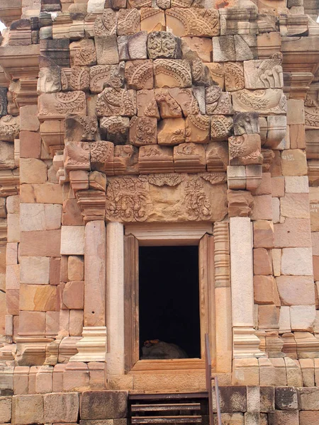 Tür Prasat Sdok Kok Thom Kaeo Khmer Tempel Thailand — Stockfoto