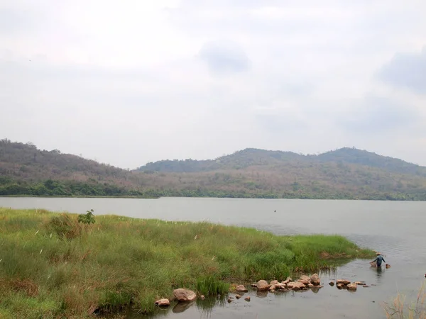 Pescador Rio Tailândia — Fotografia de Stock