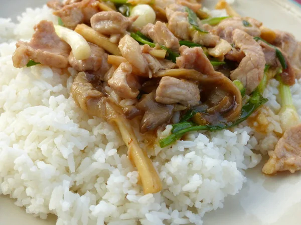 Thai Food Thai Spicy Food Fried Pork — Stock Photo, Image