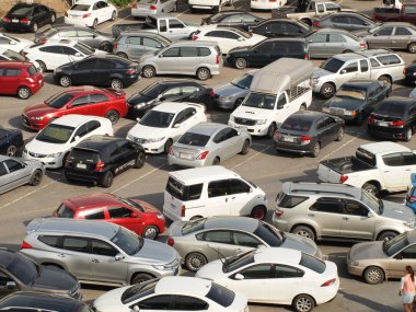 Bangkok, Tayland - 29 Mayıs 2016: Park ve manzarası Chatuchak pazarı yanında