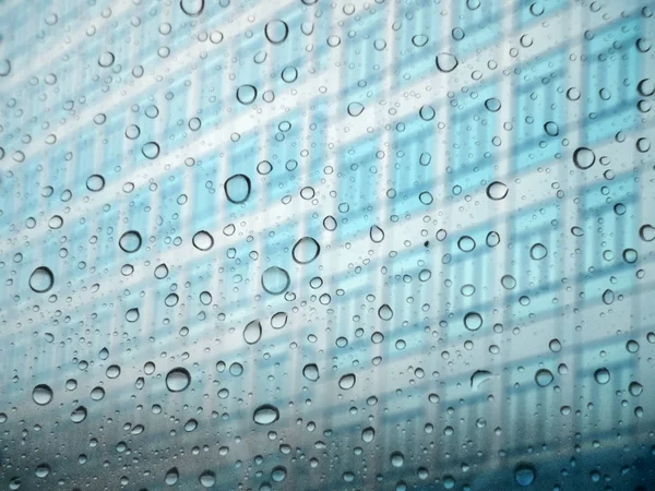 Close Van Druppels Regen Glas Background Window Glas Onscherp — Stockfoto