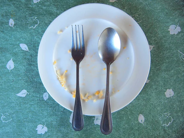 Overhead Shot Empty Dish — Stock Photo, Image