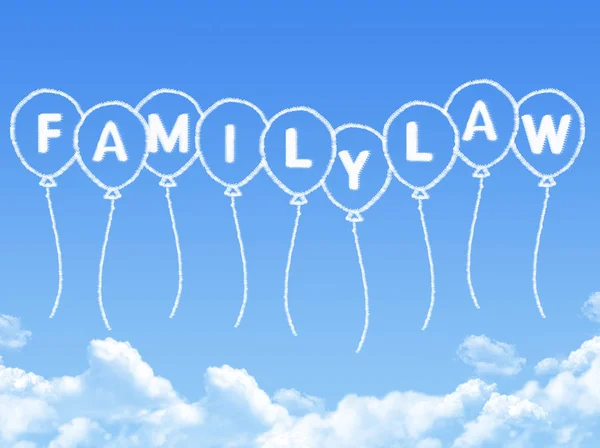 Σύννεφο Σχήμα Οικογενειακό Δίκαιο Μήνυμα — Φωτογραφία Αρχείου