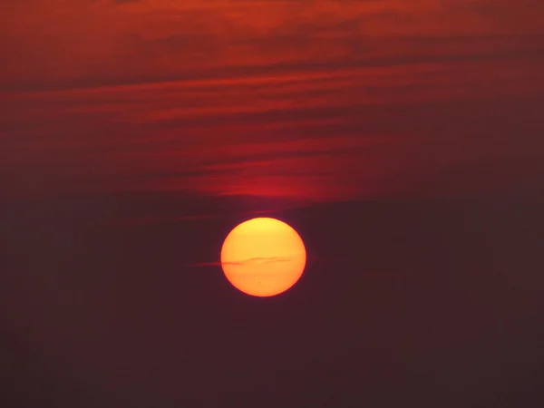Schöner Sonnenuntergang Aus Nächster Nähe — Stockfoto