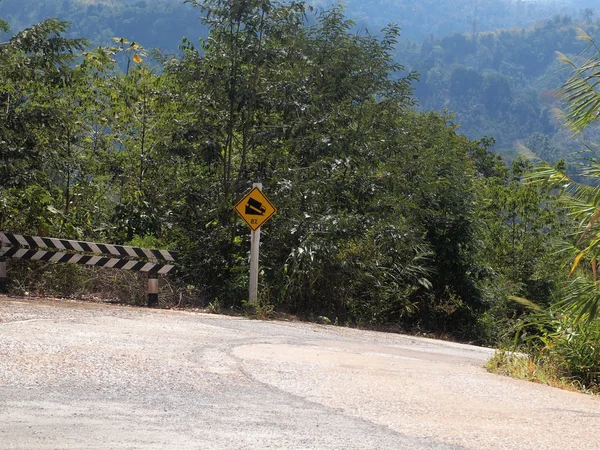 Signs Beware Downhill — Stock Photo, Image