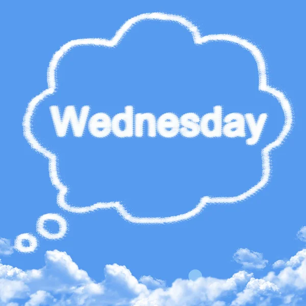 Wednesday Nube Forma Idea — Foto de Stock