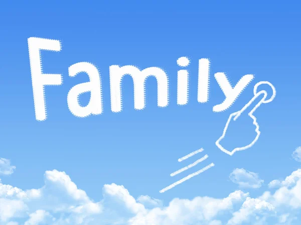 Cloud Shaped Family Message — Stock Photo, Image