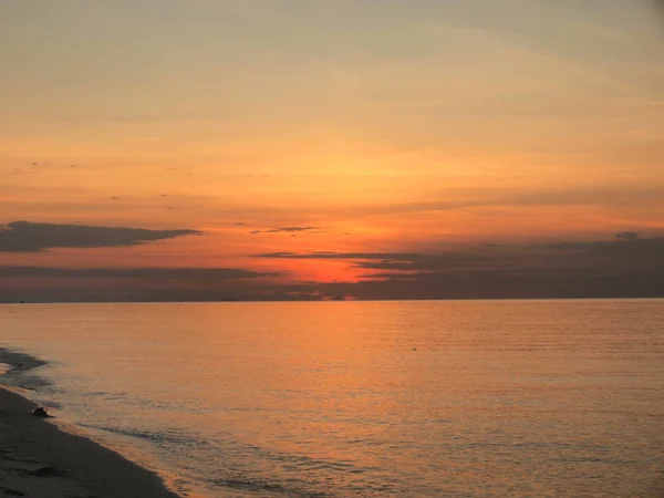 Hozzú Zárid Seascape Kilátás Gyönyörű Napfelkelte — Stock Fotó