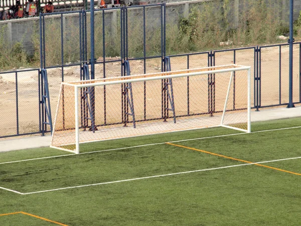 Fußballfeld Gras Hintergrund — Stockfoto