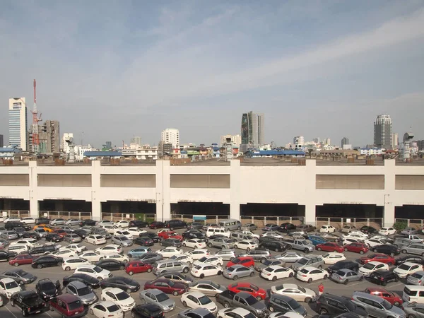 Bangkok Tajlandia Maja 2016 Parking Panoramę Obok Targu Chatuchak — Zdjęcie stockowe