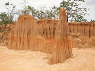 Lalu Park Sakaeo ili, Tayland, Thailand, toprak erozyonu nedeniyle stranges şekiller üretti