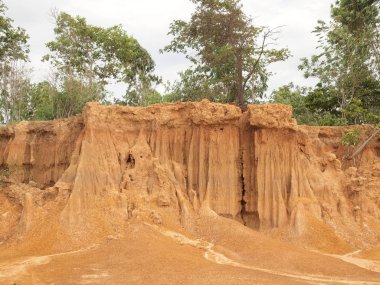 Lalu Park Sakaeo ili, Tayland, Thailand, toprak erozyonu nedeniyle stranges şekiller üretti