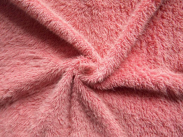 Soft Pink Texture Bath Towel — Stock Photo, Image