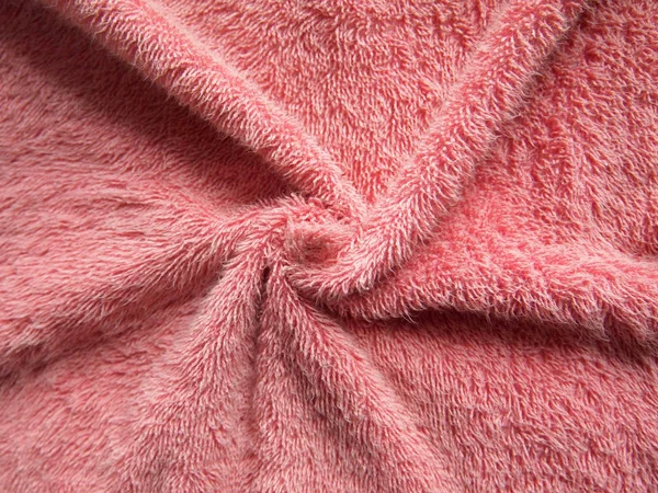 Soft Pink Texture Bath Towel — Stock Photo, Image