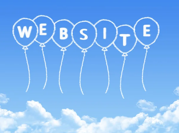 Nube Forma Sitio Web Mensaje —  Fotos de Stock