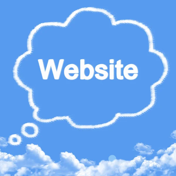 Nube Forma Sitio Web Mensaje — Foto de Stock