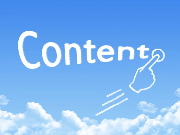 Cloud Sagomato Come Contenuto Messaggio — Foto Stock