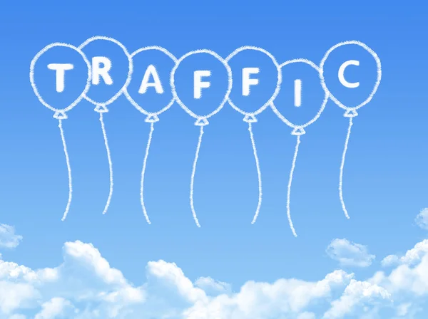 Cloud Shaped Traffic Message — Stock Photo, Image