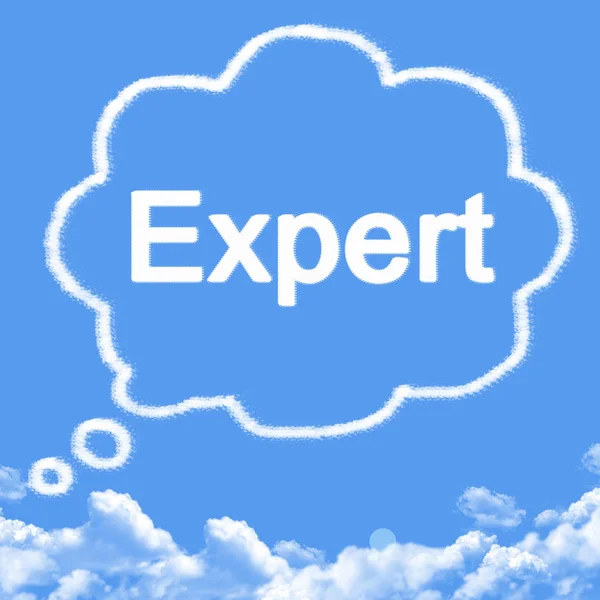 Cloud shaped as expert Message