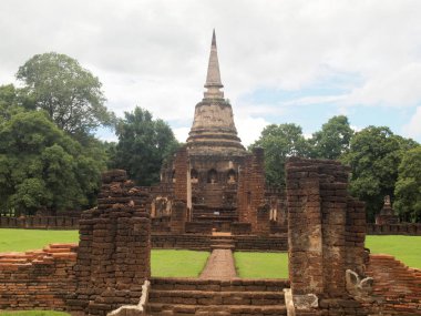 Sukhothai Historical Park, Tayland, Thailand, antik tapınak kalıntıları