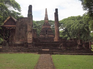 Sukhothai Historical Park, Tayland, Thailand, antik tapınak kalıntıları